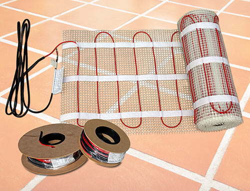 Radiant floor heating cable and mat