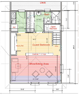 Example of a heated floor system design.