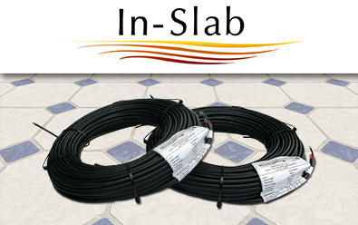 In-Slab floor heating cable on tile