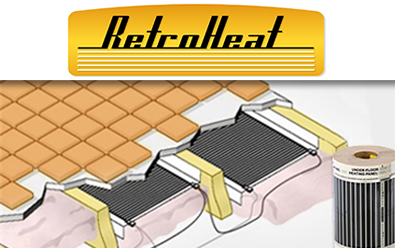 RetroHeat radiant heating system for heating existing floors.