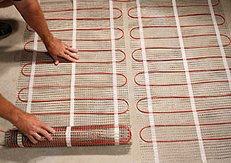 ComfortTile floor heating mats for heated tile floor.